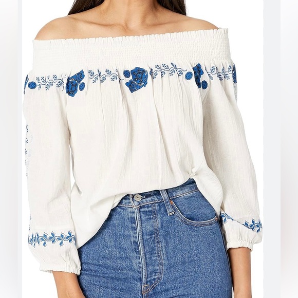 Desigual Tops - Desigual Off the Shoulder Embroidered Top size S